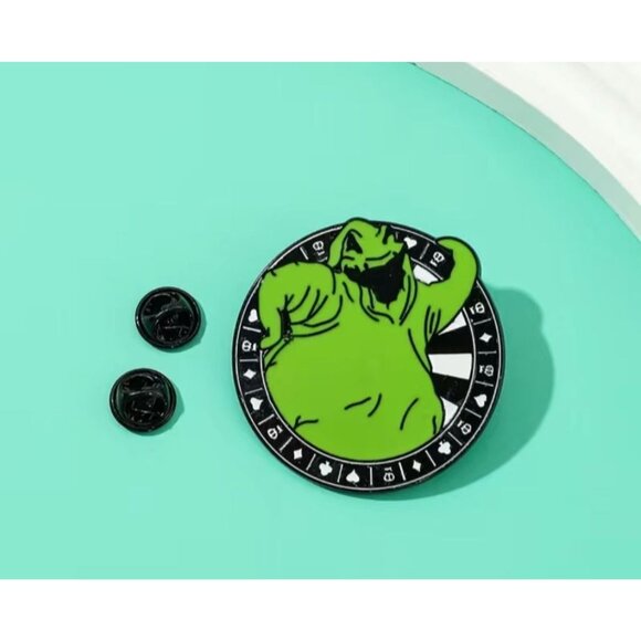 NIGHTMARE BEFORE XMAS Ooogie Boogie Enamel Lapel Pin NEW - Picture 2 of 3